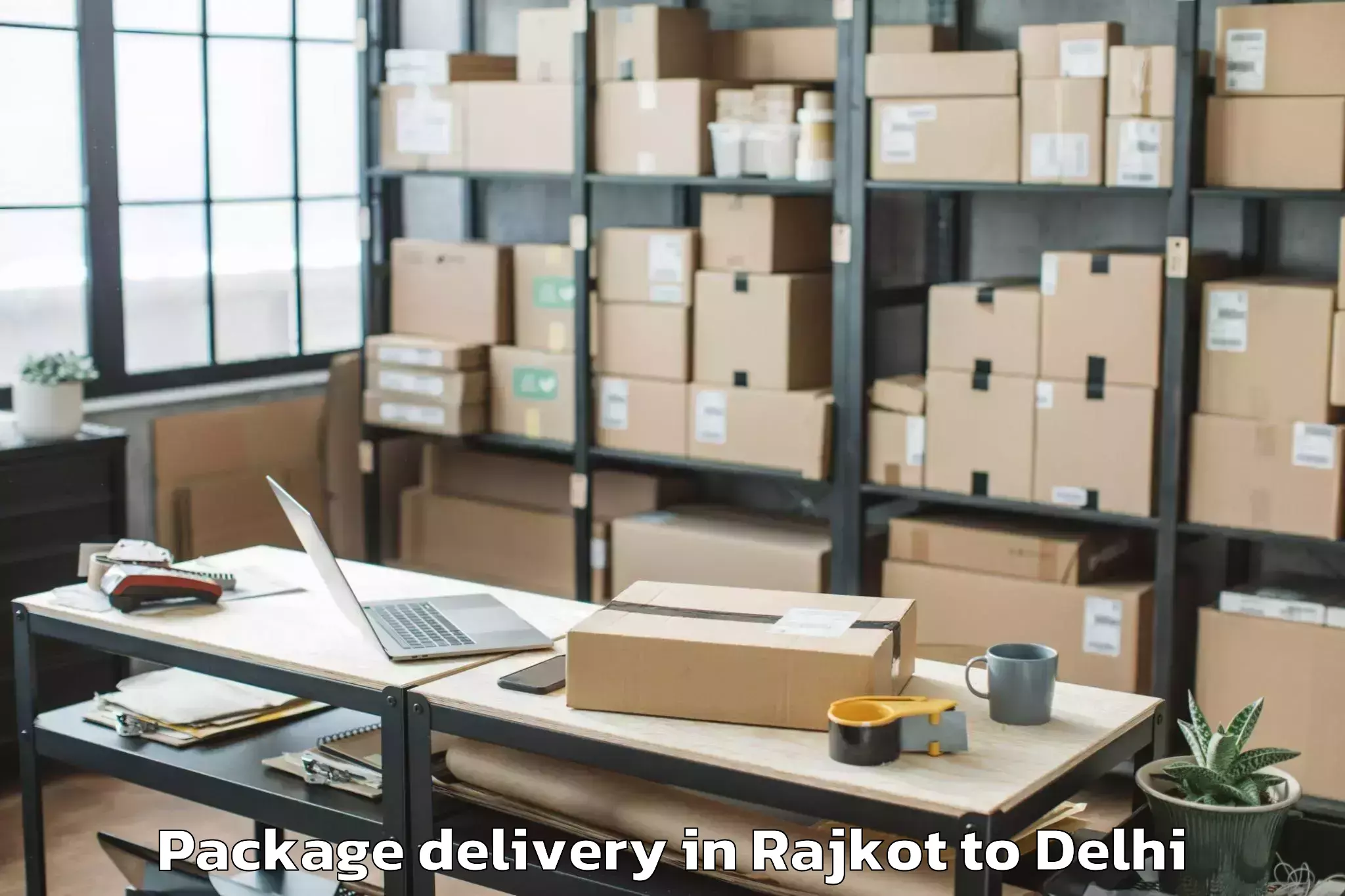 Affordable Rajkot to Ansal Plaza Mall Delhi Package Delivery